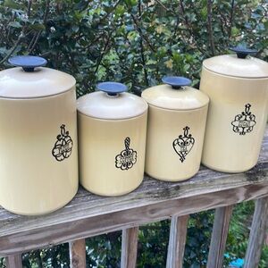 COPY - Vintage West Bend Metal Canister Set of 4